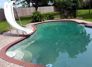 Refinishing the pool edges